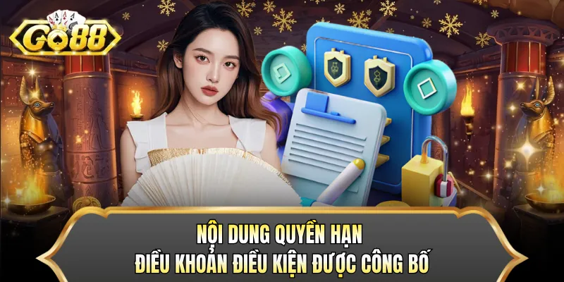 Nội dung quyền hạn điều khoản điều kiện được công bố